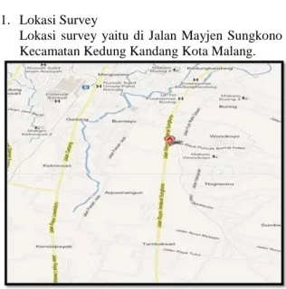 Gambar 3.1  Jalan Mayjen Sungkono Kecamatan  Kedung Kandang-Kota Malang 