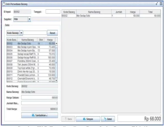 Gambar IV.7. Tampilan Form Data Order Barang Efektif 