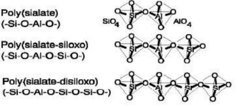 Gambar 2.1 Struktur Jenis - Jenis Polysialate (Davidovits, 2008) 