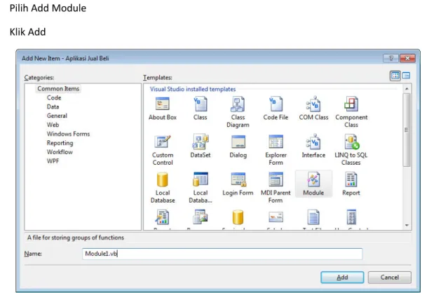 Gambar 3.6 Membuat module 