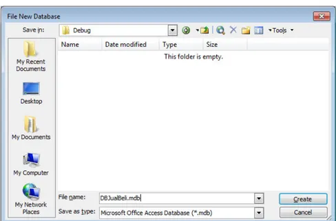 Gambar 3.4 Memberi nama database 