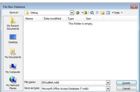 Gambar 3.4 Memberi nama database 
