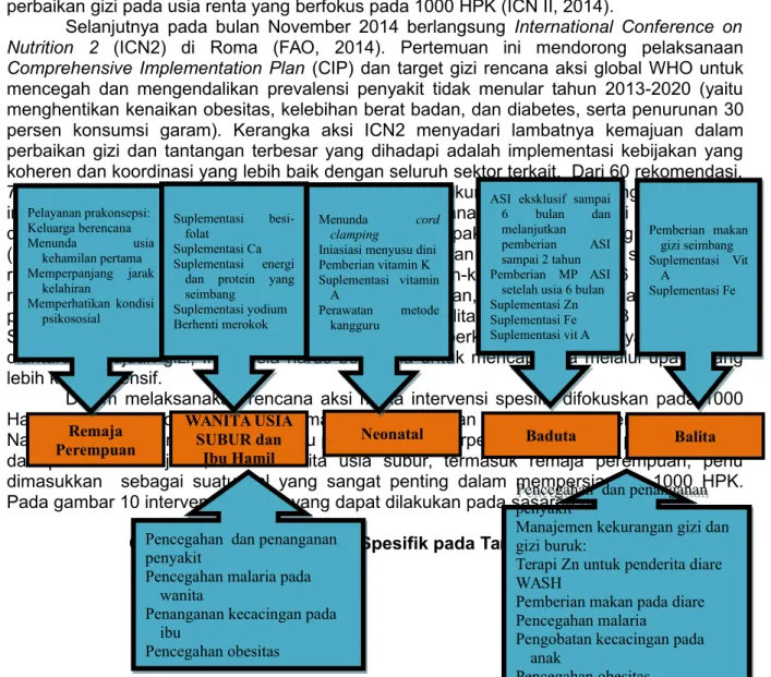 Gambar 10. Intervensi Gizi Spesifik pada Target 1000 HPKRemaja 