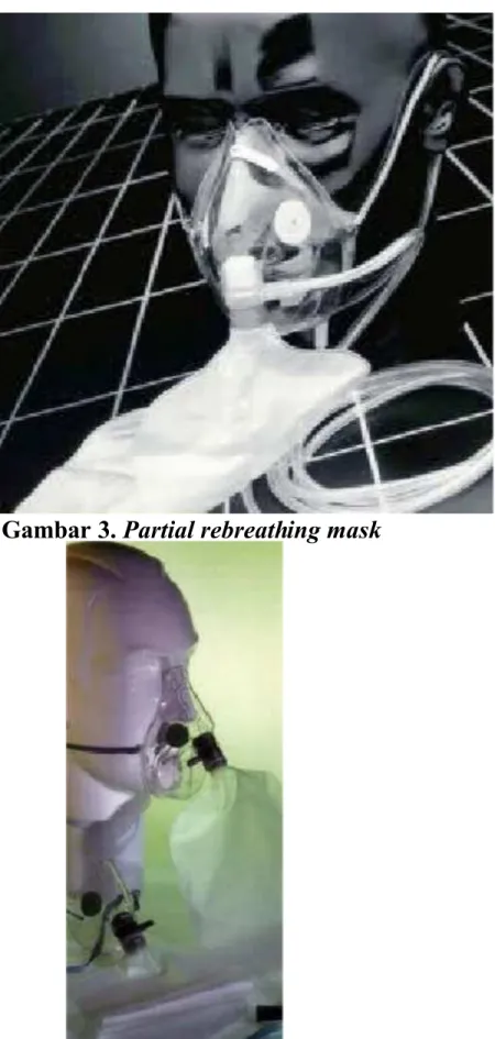 Gambar 3. Partial rebreathing mask 