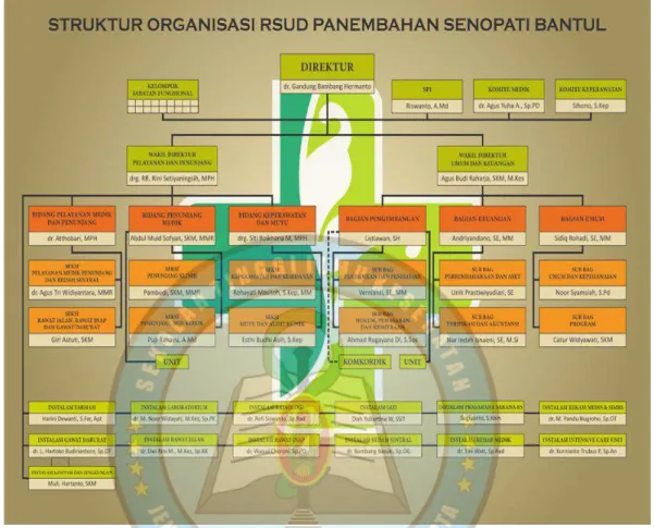 Gambar 4.1 Struktur Organisasi Rumah Sakit Umum Daerah Panembahan  Senopati Bantul 