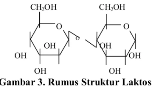 Gambar 3. Rumus Struktur Laktosa 