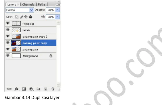 Gambar 3.14 Duplikasi layer   