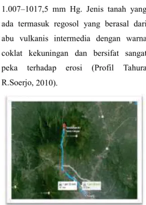 Gambar 1. Peta Lokasi Pemandian Air Panas                    cangar (Sumber www.google.co.id/map)