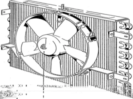 Gambar 2.5 Kondensor dengan pendingin udara  (Sumber : Hendragani, 2005) 