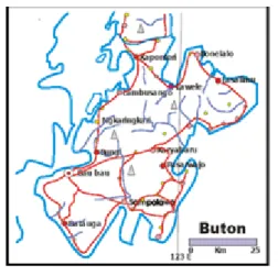 Gambar 2.1 Lokasi deposit aspal Buton  (Tobing, 2003) 