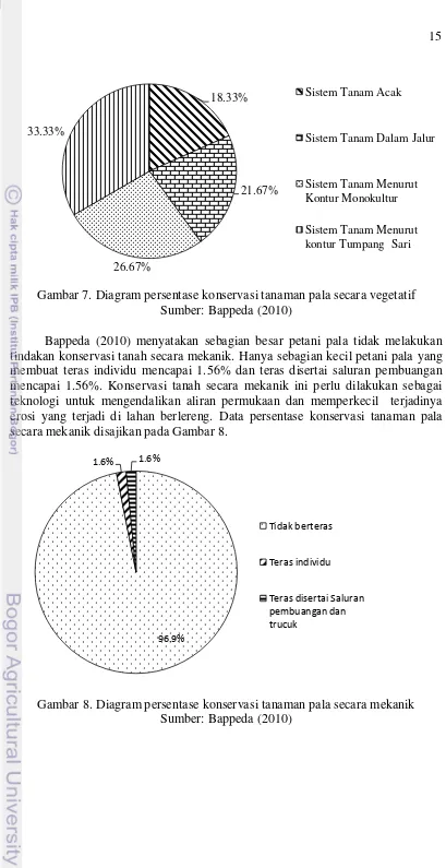 Gambar 8. Diagram persentase konservasi tanaman pala secara mekanik 