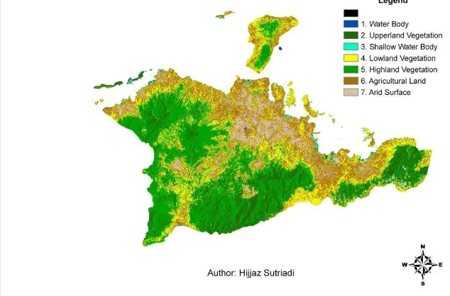 Figure 4 Thematic map of Sumbawa Regency after image processing 
