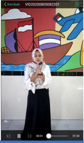 Gambar 1. Video pengantar kegiatan   dari guru 