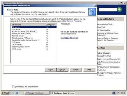 Gambar 4.14  Instalasi FileServer Windows 