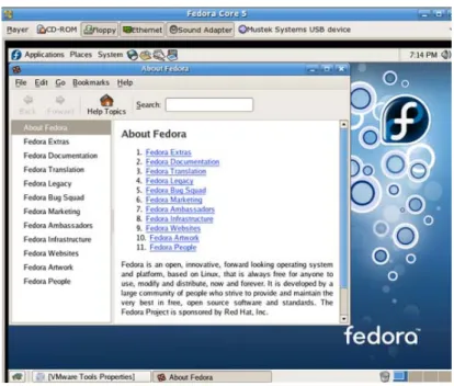 Gambar 4.3  Instalasi Fedora pada Guest/Virtual Machine