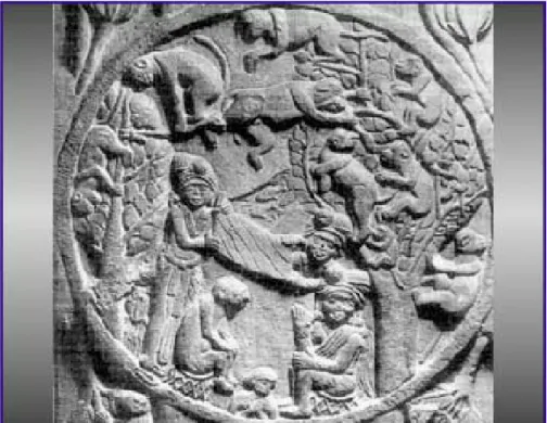 Foto 2-1; Cerita tentang seorang pangerang yang berjanji tidak akan pernah menolak siapapun yang  memohon kepadanya (Stupa Sanci)