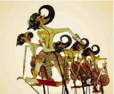 Gambar 1. Wayang Pandawa dari kiri ke kanan: Yudistira, Bima, Arjuna, Nakula, dan  Sadewa