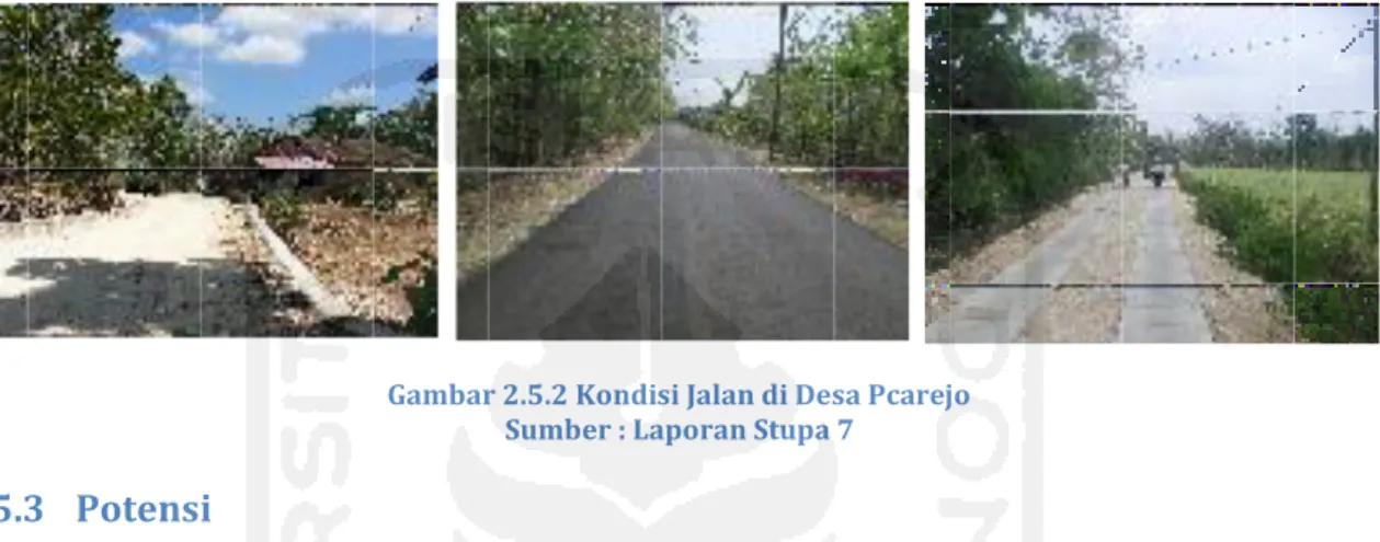 Gambar 2.5.2 Kondisi Jalan di Desa Pcarejo   Sumber : Laporan Stupa 7 
