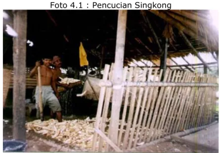 Foto 4.1 : Pencucian Singkong 