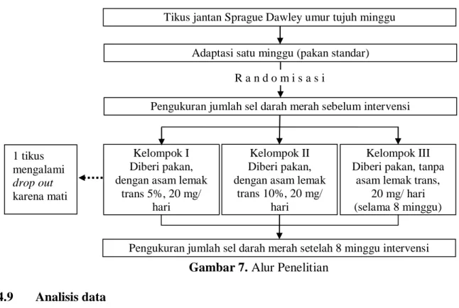 Gambar 7. Alur Penelitian  4.9  Analisis data 