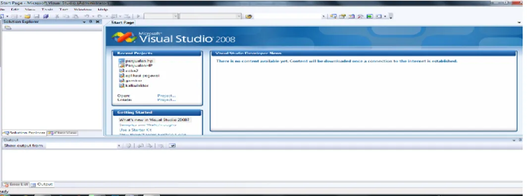 Gambar II.1 Visual Studio 2008 