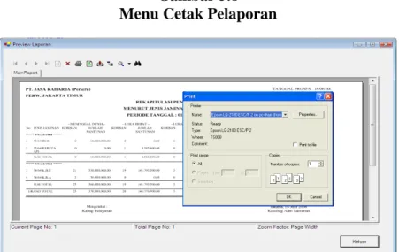 Gambar 3.8 Menu Cetak Pelaporan