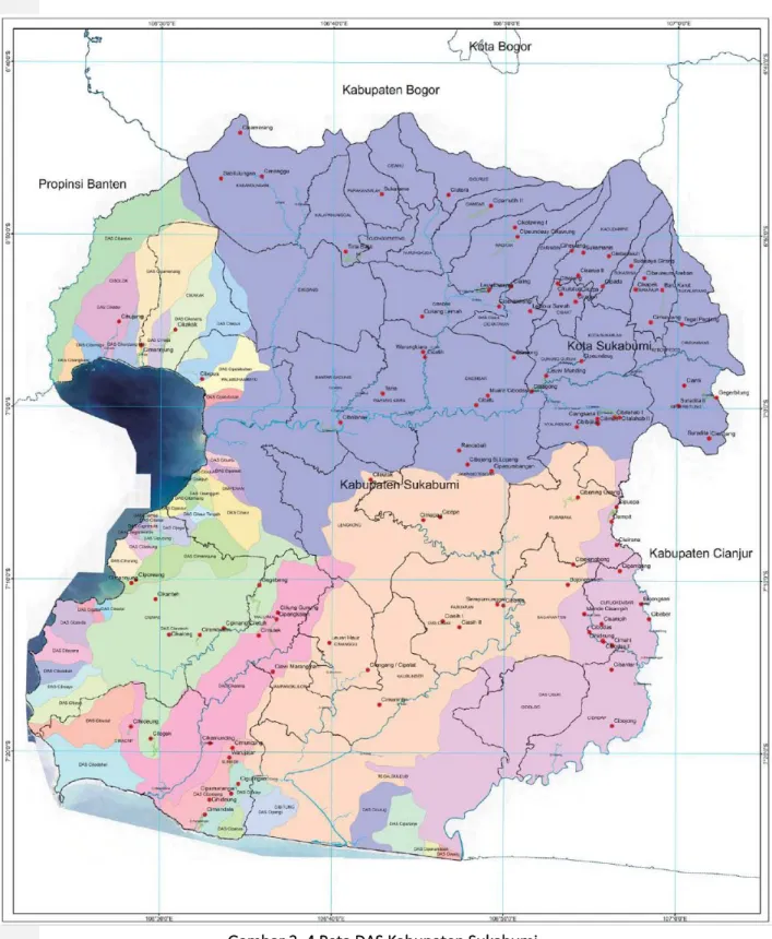 Gambar 2. 4 Peta DAS Kabupaten Sukabumi 