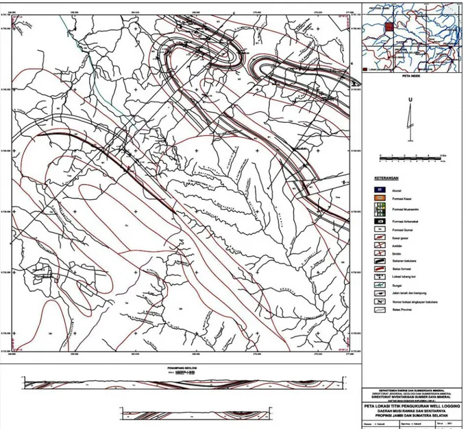 Gambar 2. Peta geologi dan sebaran batubara 