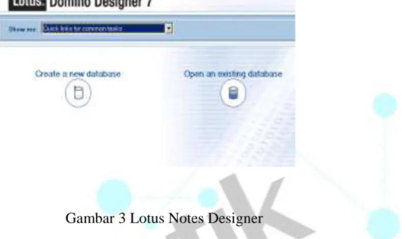 Gambar 3 Lotus Notes Designer 