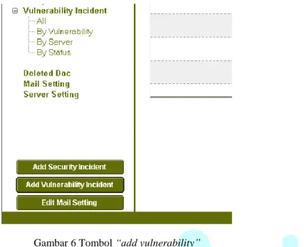 Gambar 6 Tombol “add vulnerability” 