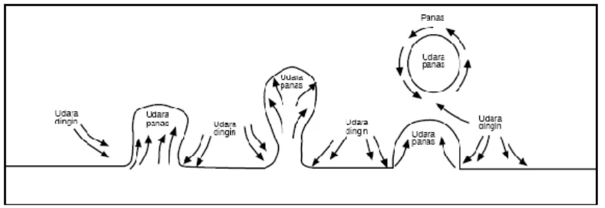 Gambar 8. Pola gerakan udara konveksi 
