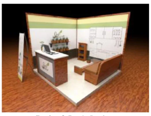 Gambar 3. Desain Booth  c.  Homepage Website 