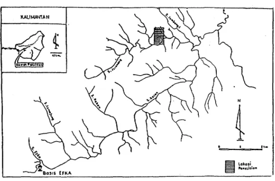Gambar 1. Peta lokasi daerah penelitian sektor II Tanah Merah