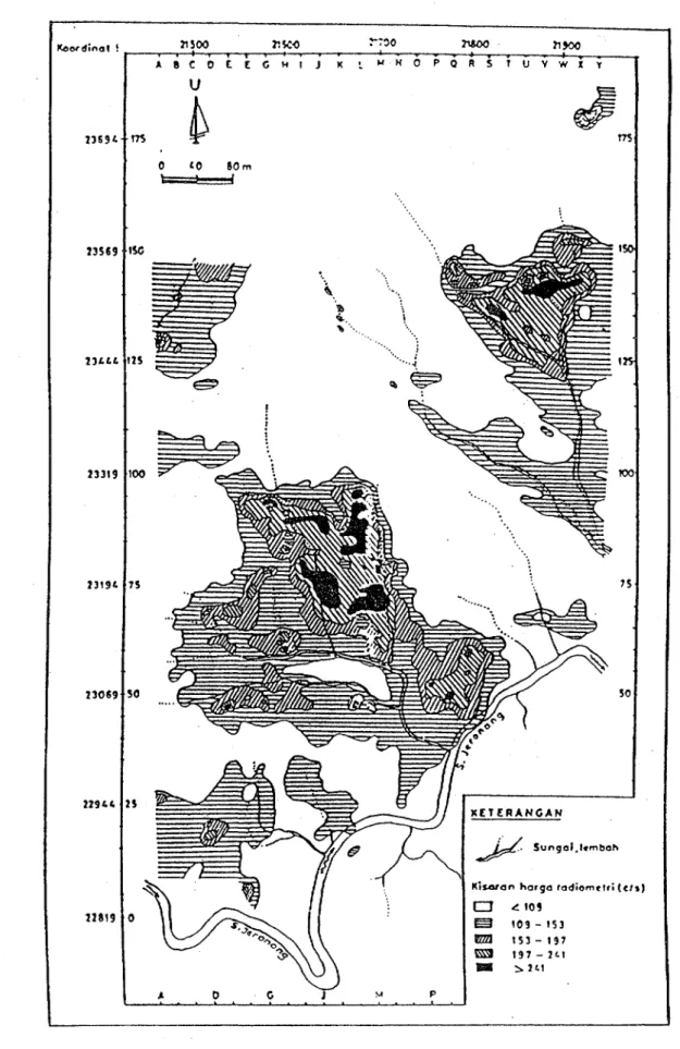 Gambar 4. Peta Isoradiomctri Sektor II Taiiah Merah