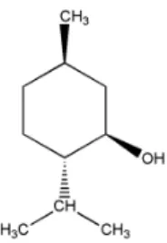Gambar 8. Struktur Kimia Menthol (Langdon dan Mullarney 2009) 
