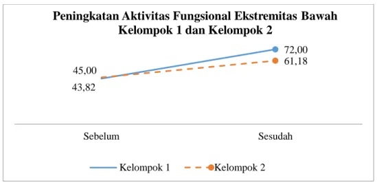 Grafik 6.3 Selisih Hasil Pengukuran Kedua Kelompok 