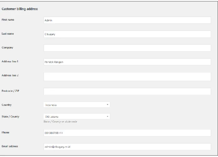 Gambar 10. Customer billing address. 