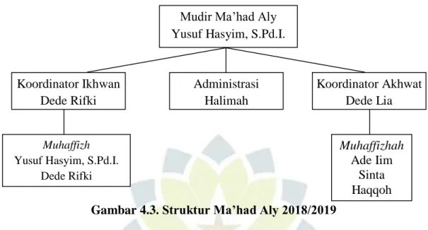 Gambar 4.3. Struktur Ma’had Aly 2018/2019 