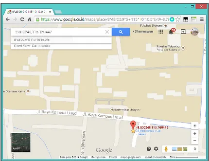 Gambar 2.1 Contoh Data Spasial dalam Bentuk Titik  (Sumber: Google Maps) 