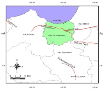 Gambar 1. Peta Sesar Semarang  METODOLOGI PENELITIAN 