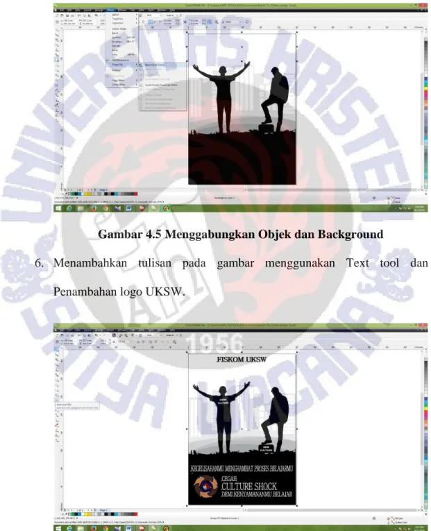 Gambar 4.5 Menggabungkan Objek dan Background 