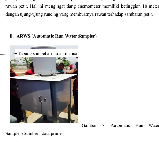 Gambar   7.   Automatic   Run   Water Sampler (Sumber : data primer)