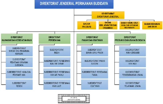 Gambar 1.  Struktur Organisasi Ditjen Perikanan Budidaya  