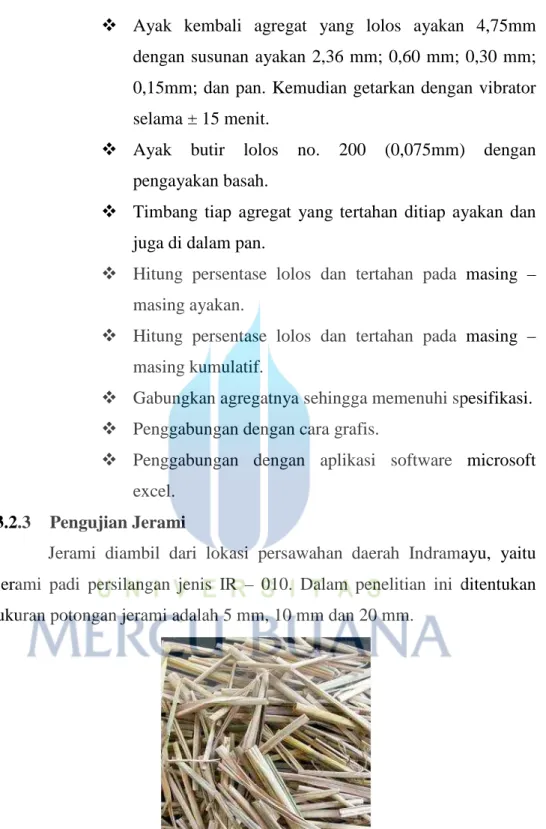 Gambar 3.3 Batang Jerami Yang Sudah Dipotong