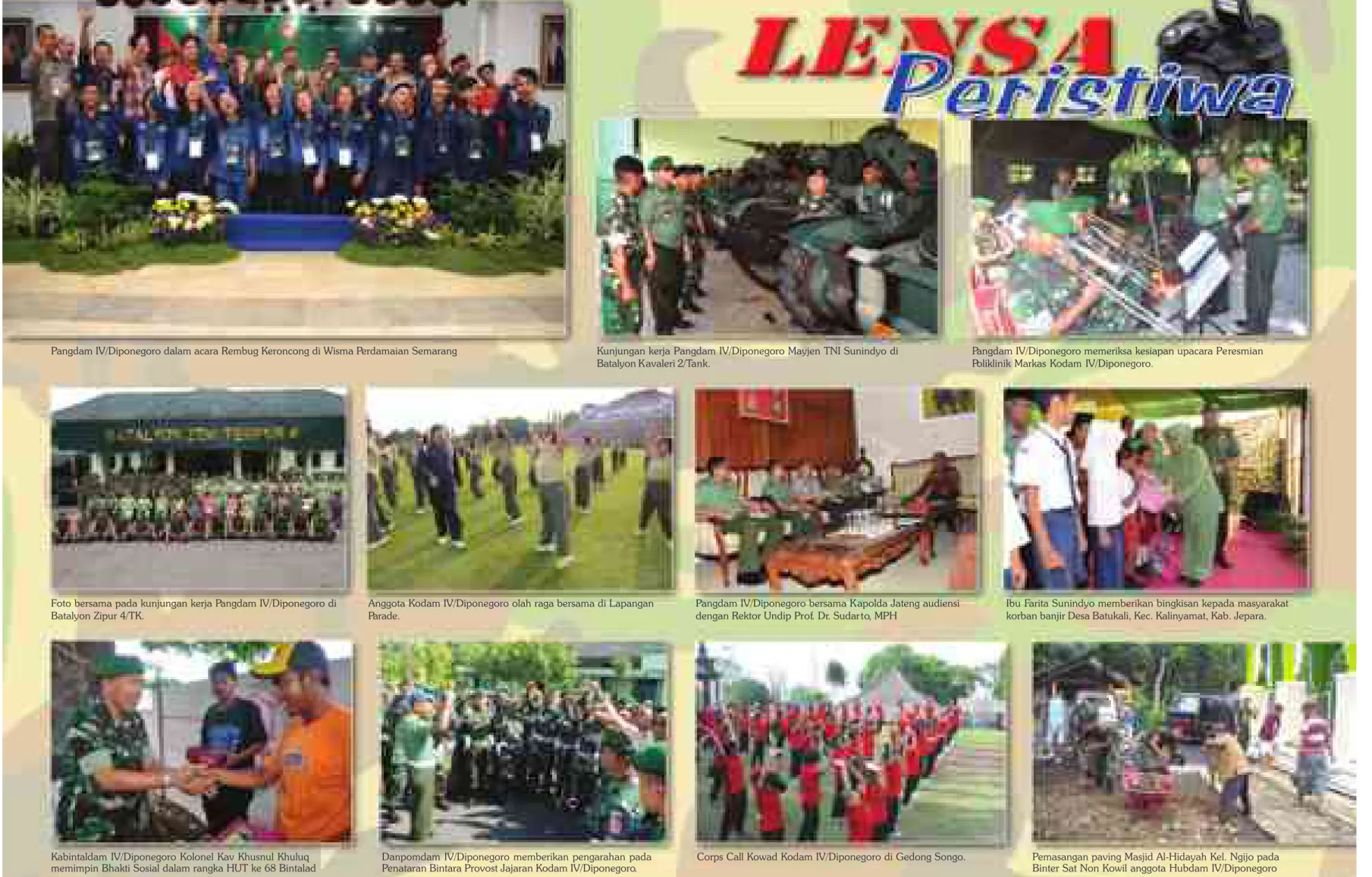 Foto bersama pada kunjungan kerja Pangdam IV/Diponegoro di Batalyon Zipur 4/TK.