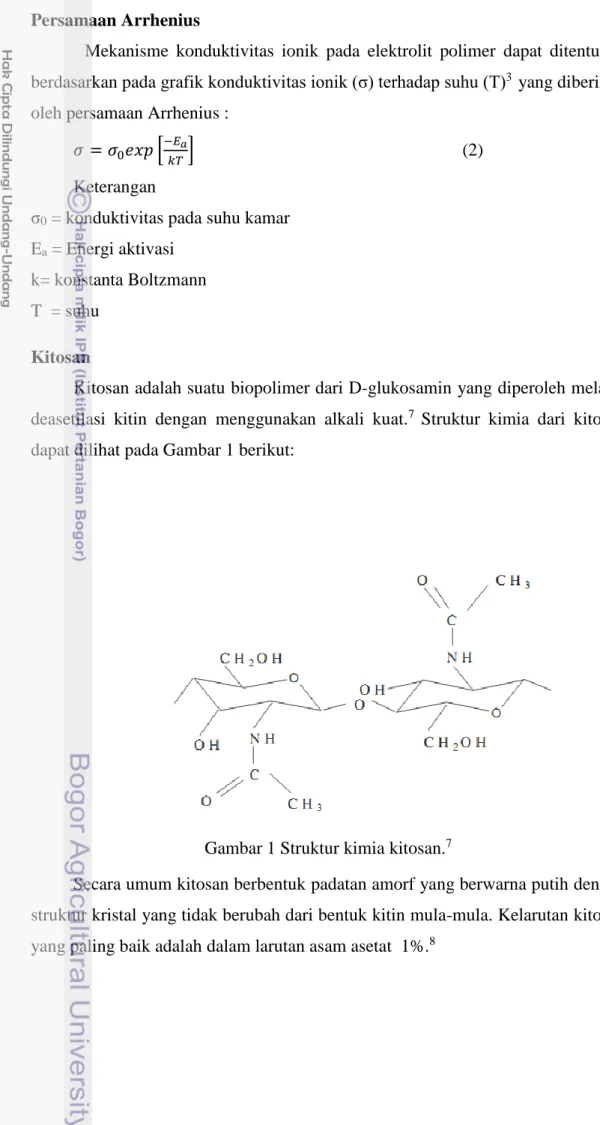 Gambar 1 Struktur kimia kitosan. 7