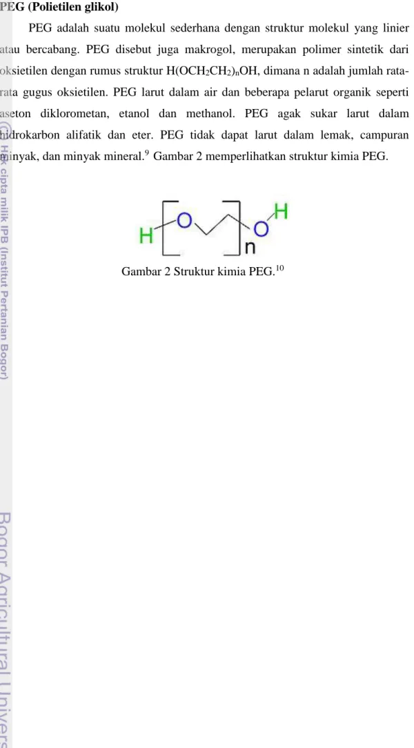 Gambar 2 Struktur kimia PEG. 10