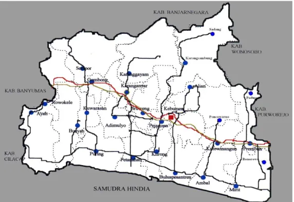 Gambar 1 Peta Wilayah Kabupaten Kebumen 