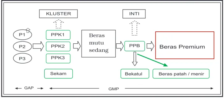 Gambar  1.  Model Agroindustri Padi berbasis Klaster