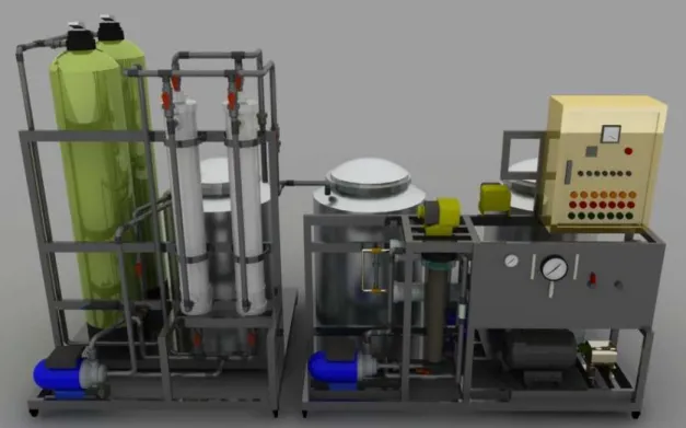 Gambar 4. Unit skala pilot integrasi UF−RO untuk pengendalian fouling pada proses desalinasi 